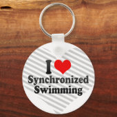 Ik hou van synchroon zwemmen sleutelhanger (Voorkant)
