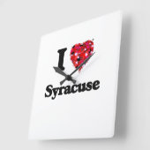 Ik hou van Syracuse New York Vierkante Klok (Hoek)