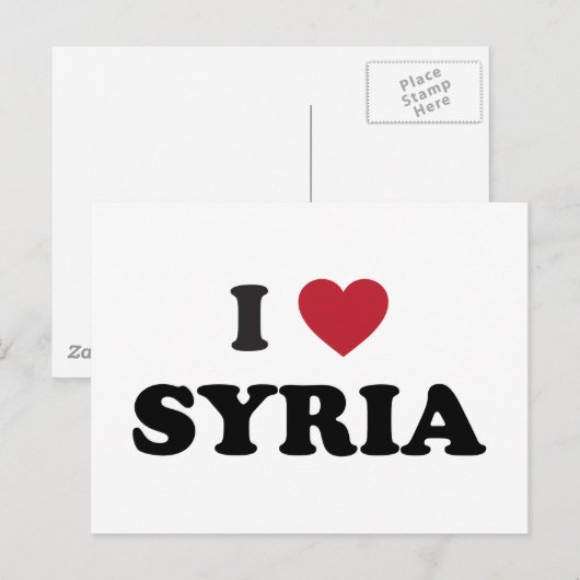 Ik hou van Syrië Briefkaart (Voorkant / Achterkant)