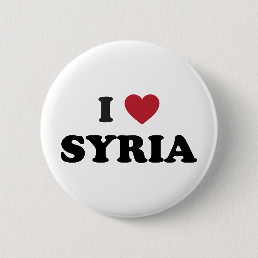Ik hou van Syrië Ronde Button 5,7 Cm (Voorkant)