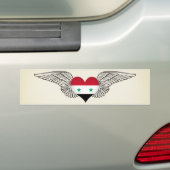 Ik hou van Syrië - vleugels Bumpersticker (Op auto)