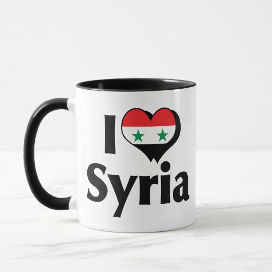 Ik hou van Syrische vlag Mok (Links)