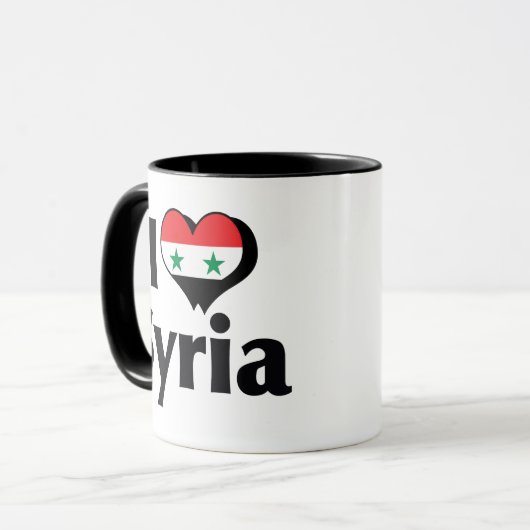Ik hou van Syrische vlag Mok (Voorkant links)