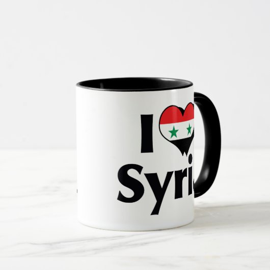 Ik hou van Syrische vlag Mok (Voorkant rechts)