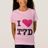 Ik hou van T7d shirt (meisjes) (Voorkant)