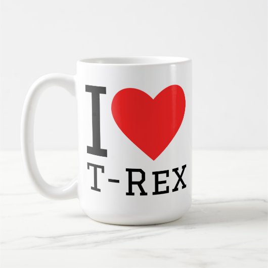 Ik hou van T rex Koffiemok (Links)