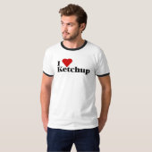 Ik hou van T-shirt met ketchup (Voorkant volledig)