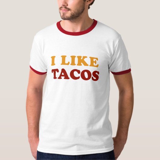 Ik hou van T-shirt Tacos (Voorkant)