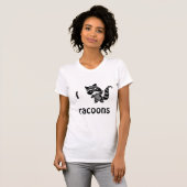 Ik hou van T-shirt voor raccoon (Voorkant volledig)