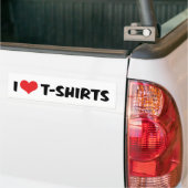 Ik hou van T-Shirts Bumpersticker (Op Truck)