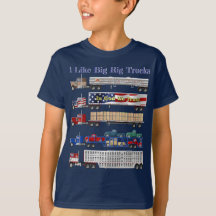 Ik hou van T-shirts van grote vrachtwagens