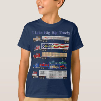 Ik hou van T-shirts van grote vrachtwagens