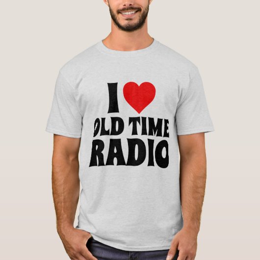 IK HOU VAN T-SHIRTS VAN OUDE RADIO (Voorkant)