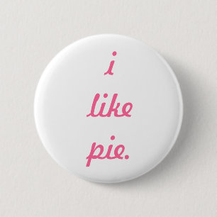 Ik hou van taart. Knoop Ronde Button 5,7 Cm