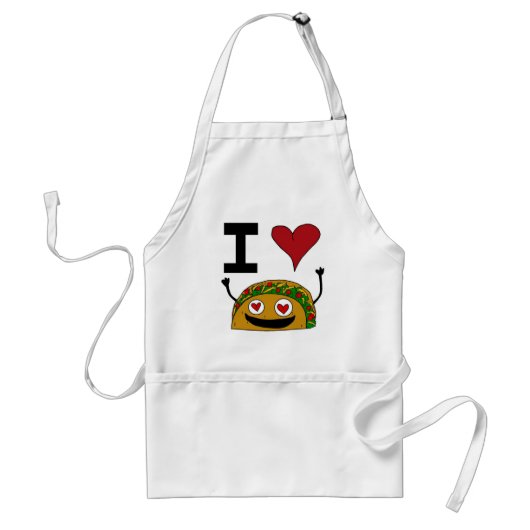 Ik hou van Taco Apron Standaard Schort (Voorkant)