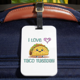 Ik hou van Taco-dinsdag Bagagelabel