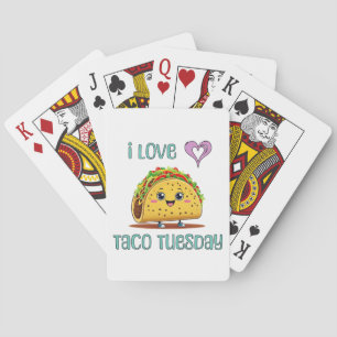 Ik hou van Taco Dinsdag Pokerkaarten
