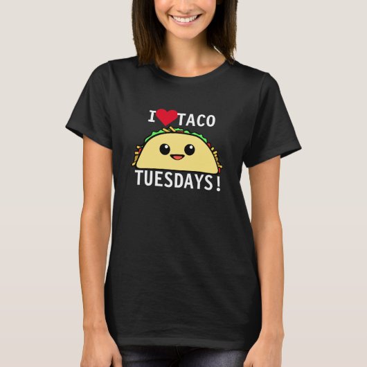 Ik hou van Taco dinsdagen T-shirt (Voorkant)