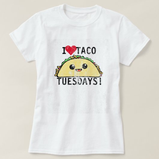Ik hou van Taco Dinsdagen T-shirt (Design voorkant)