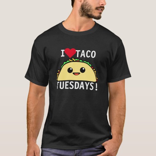 Ik hou van Taco dinsdagen T-shirt (Voorkant)