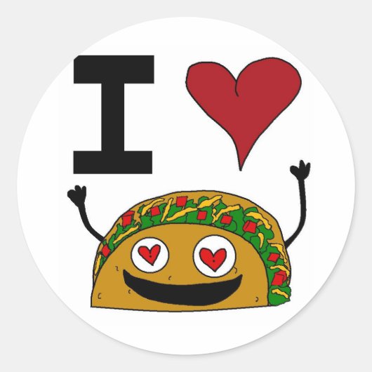 Ik hou van Taco Stickers (Voorkant)