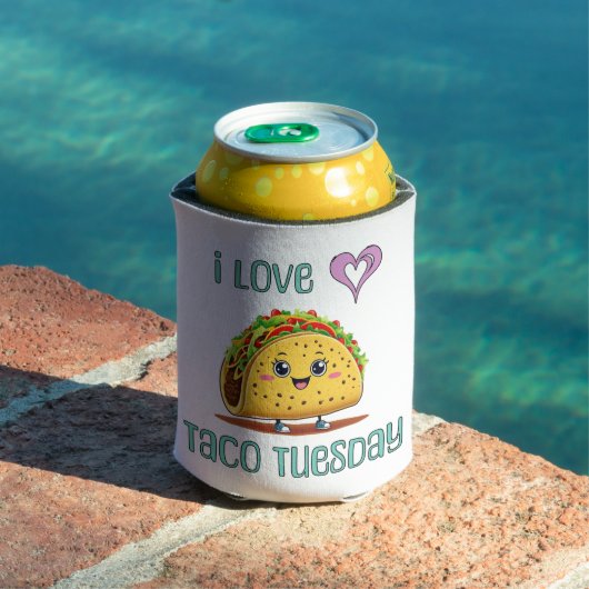Ik hou van Taco Tuesday Blikjeskoeler (Insitu Zwembad)