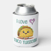 Ik hou van Taco Tuesday Blikjeskoeler (Blikje Voorkant)