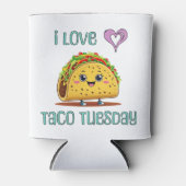 Ik hou van Taco Tuesday Blikjeskoeler (Voorkant)