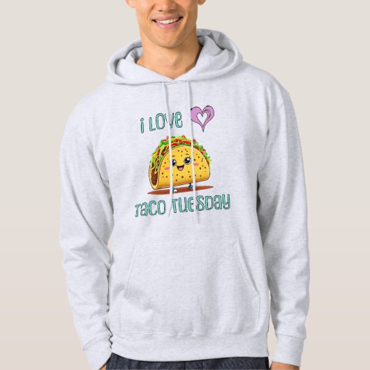Ik hou van Taco Tuesday Hoodie (Voorkant)