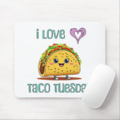 Ik hou van Taco Tuesday Muismat (Met muis)