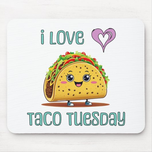 Ik hou van Taco Tuesday Muismat (Voorkant)