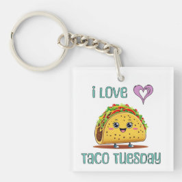 Ik hou van Taco Tuesday Sleutelhanger