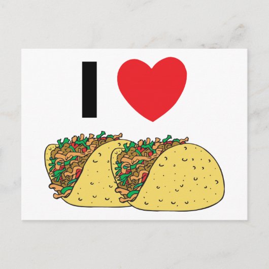 Ik hou van Tacos Briefkaart (Voorkant)