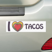 Ik hou van Tacos Bumpersticker (Op auto)