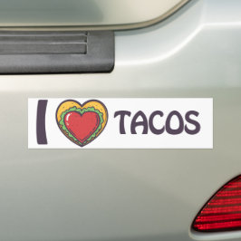 Ik hou van Tacos Bumpersticker