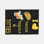 Ik hou van Tacos Cinco De Mayo Fleece Deken (Voorkant (Horizontaal))