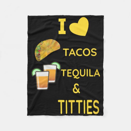 Ik hou van Tacos Cinco De Mayo Fleece Deken (Voorkant)