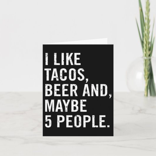 Ik hou van Tacos Cinco de Mayo Kaart (Voorkant)