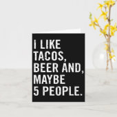 Ik hou van Tacos Cinco de Mayo Kaart (Gele Bloem)