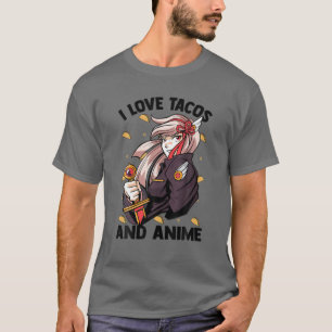 Ik hou van tacos en Anime - Kawaii Cute - Manga Ot T-shirt