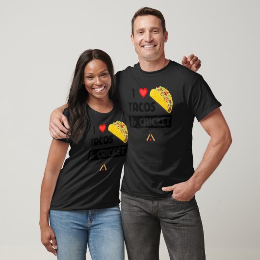 Ik hou van taco's en cricket Mexican Food Family S T-shirt (Unisex)