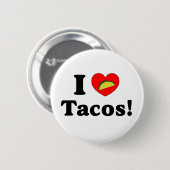 Ik hou van taco's Grappige taco-dinsdagliefhebber Ronde Button 5,7 Cm (Voorkant /achterkant)