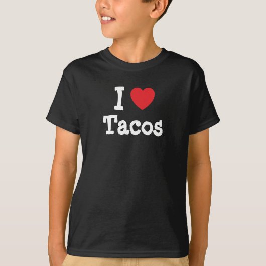 Ik hou van Tacos hart T-Shirt (Voorkant)