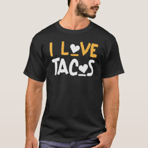 Ik hou van Tacos Heart Taco Dinsdag Mexicaans T-shirt