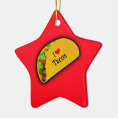 Ik hou van Tacos Keramisch Ornament (Links)