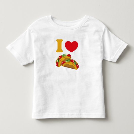 Ik hou van Tacos Kinder Shirts (Voorkant)