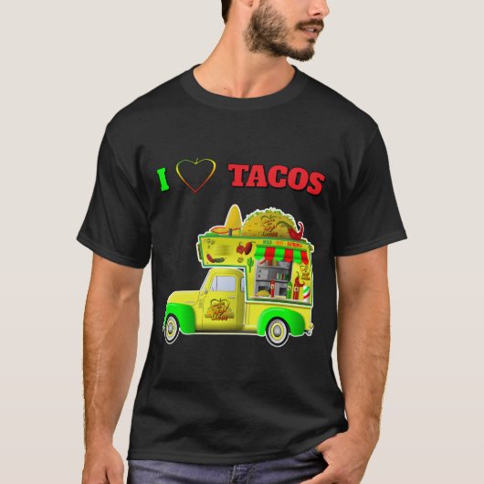 Ik hou van Tacos Little Taco Truck shirten T-shirt (Voorkant)