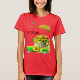 Ik hou van Tacos Little Taco Truck Vrouwen T-shirt