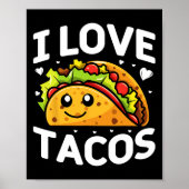Ik hou van Tacos Mexicaanse partij Ik hou van Taco Poster (Voorkant)