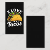 Ik hou van Tacos Mexican Food Lover Cinco De Mayo Visitekaartje (Voorkant / Achterkant)